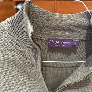 RL PURPLE LABEL wool quarter zip.